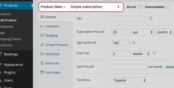 Woo Subscriptions nulled plugin