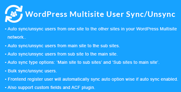 WordPress Multisite User Sync/Unsync nulled plugin